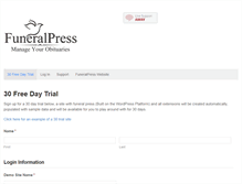 Tablet Screenshot of myfuneralhomesite.com